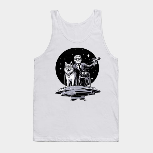 Funny Dog Spy - Cosmic Adventure Tank Top by Keziah Elements